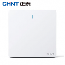正泰（CHNT） 开关插座面板无边框大面板86型墙壁二三插电源 NEW2V曼哈顿白色 一开单控