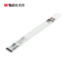 晨光直尺子办公型直尺绘图制图工具学生绘图文具塑料透明 30cm直尺 ARL96005 1把