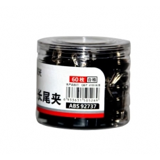 晨光(M&G)文具6#15mm 60只/罐 黑色长尾夹 60只/罐ABS92737